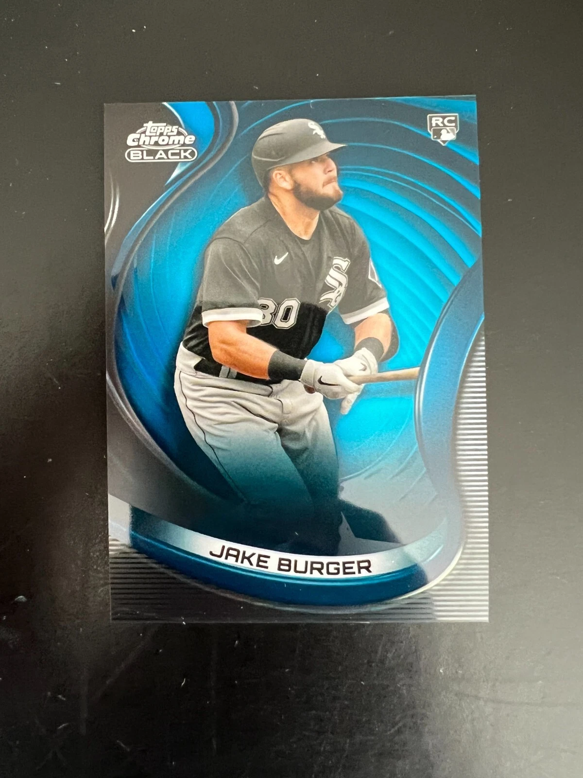 JAKE BURGER - #58 BLUE Rookie Refractor #54/75 - 2022 Topps Chrome Black