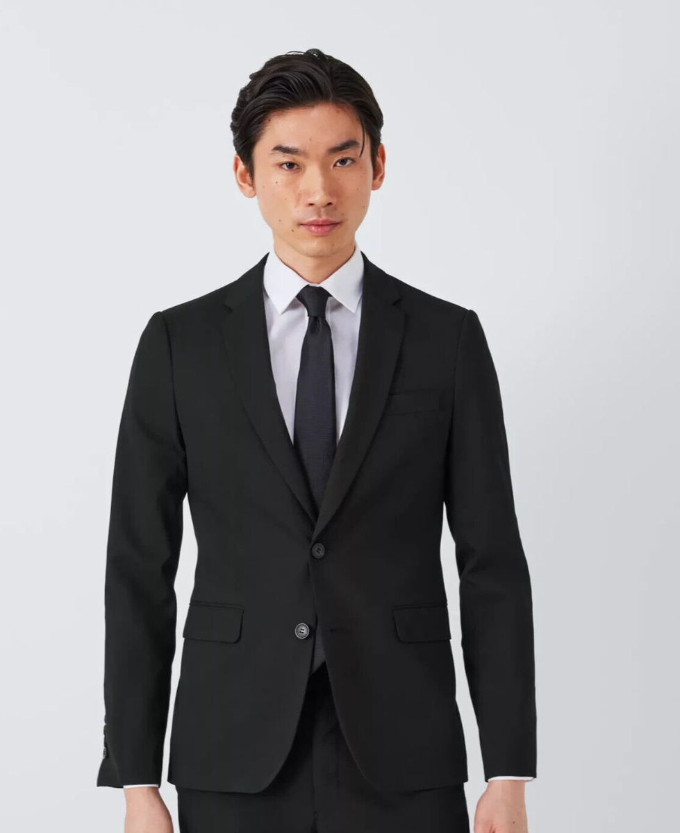 John Lewis Slim Fit Starter Suit Jacket, Black, 40R, RRP£80 UK