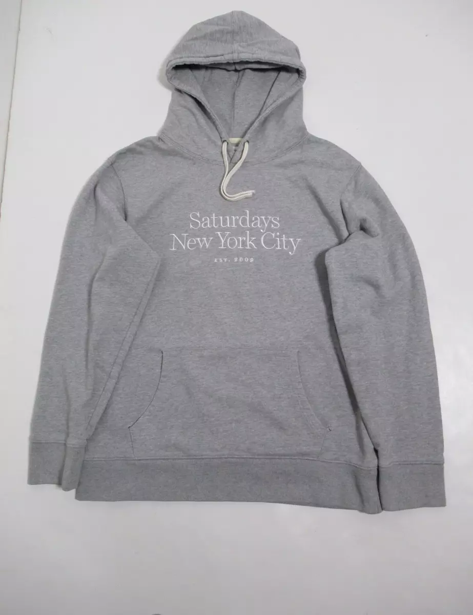 Saturdays NYC Ditch Miller Standard Embroidered Hoody Grey Size XL