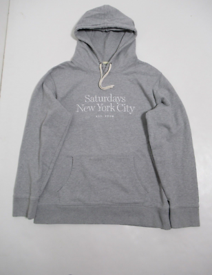 Saturdays NYC Ditch Miller Standard Embroidered Hoody Grey Size XL 