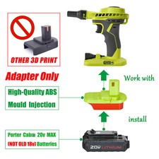 1 for RYOBI 18V Tool Adapter Work with for PORTER-CABLE 20V PCC685L/680L Battery