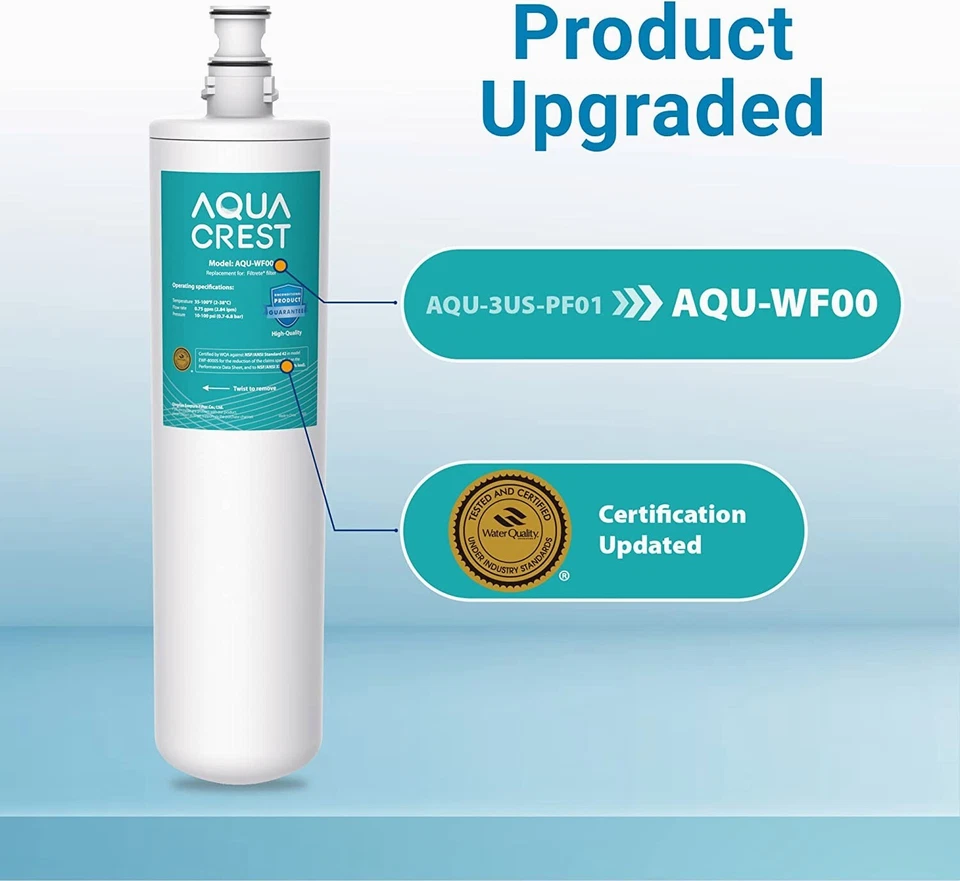 AQUA CREST Under Sink Water Filter, 3US-PF01, Replacement for 3US-MAX-F01H(4) - Image 2 of 4