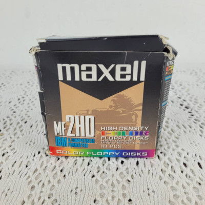Maxwell NEW MF2HD High Density Color Floppy Disks Pack of 9