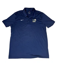 Nike Michigan Wolverines Men's Size XL Golf Blue Polo Embroidered Logo Shirt