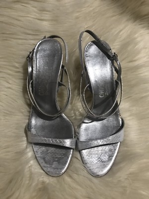 ferragamo silver sandals