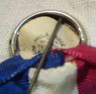 Convention Badge by Philadelphia Badge Co. Two US Flags — photo 10