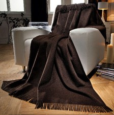 Steinbeck Naturhaardecke "Tibet" 100% Yak Wohn- und Reiseplaid mit Fransen