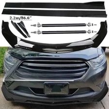 Front Bumper Lip Spoiler Side Skirts Rear Glossy Black For Ford Focus RS SE ST