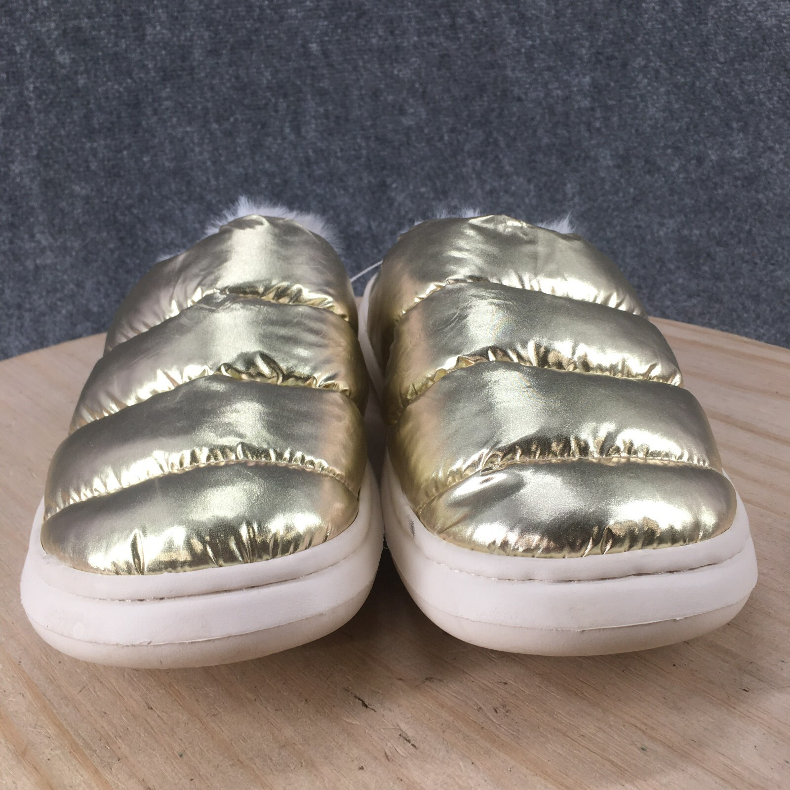 PANTOFOLA D’ORO Pantofole Stars Above donna 11 12 Merritt Slip On Slide oro punta rotonda pelliccia sintetica