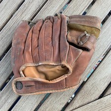 1950's Vintage Hank Sauer Baseball Glove Wilson Ball Hawk A2160 RHT