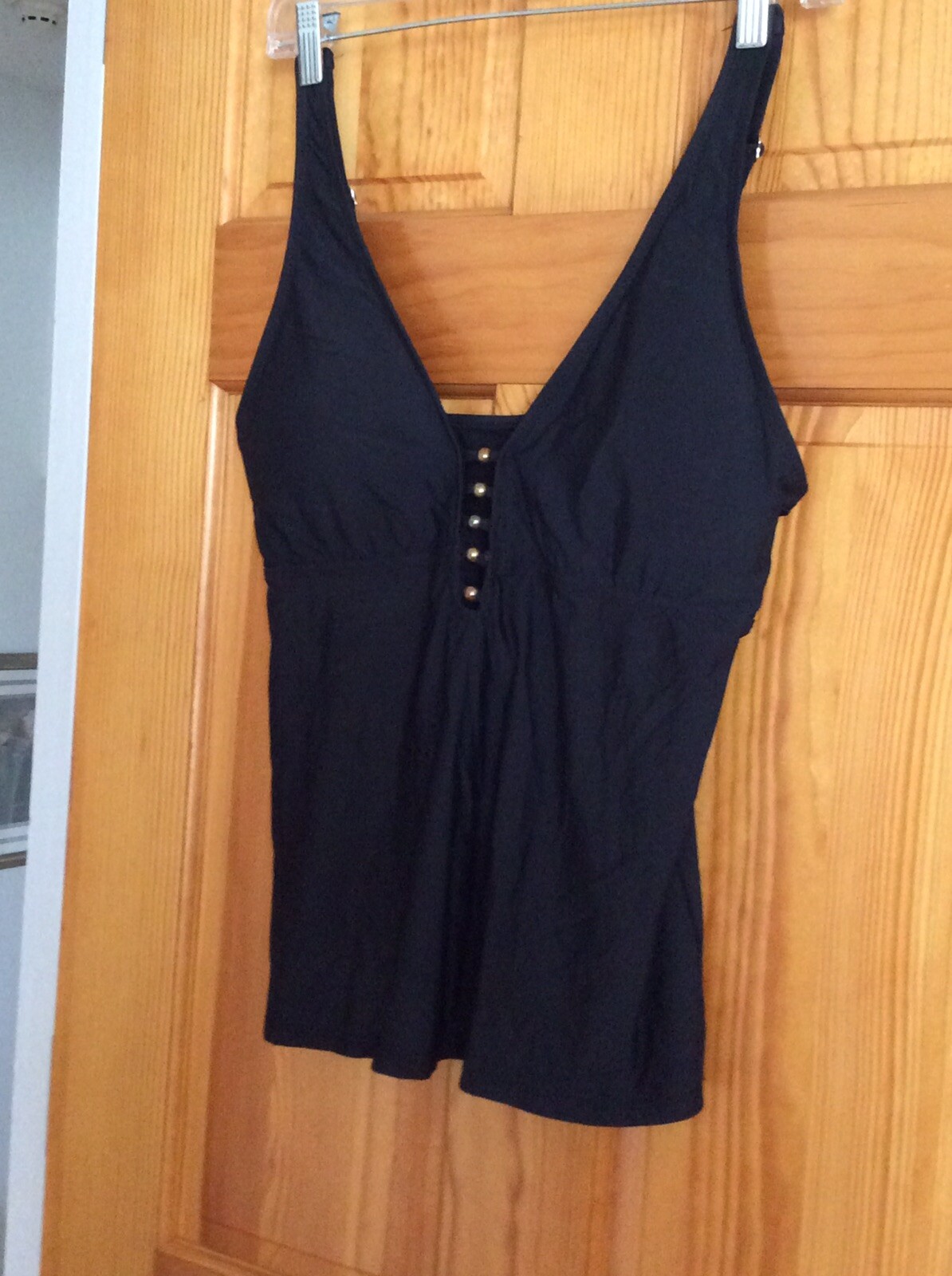 Athena Tankini Top Bathing Suit NWOT Size 14/ Black eBay