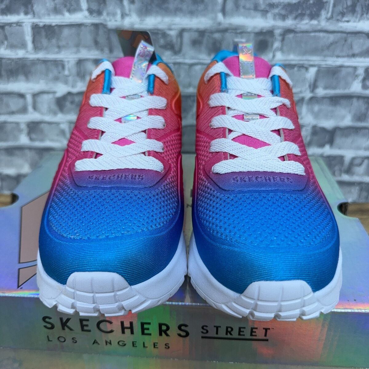 Skechers Uno Lite Spectrum Bright Multicolor White 310458L Skechers Uno Lite Spectrum Bright Multicolor White 310458L