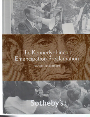 Kennedy Lincoln Emancapation Proclamation Document AUCTION CHRISTIE'S 2010  