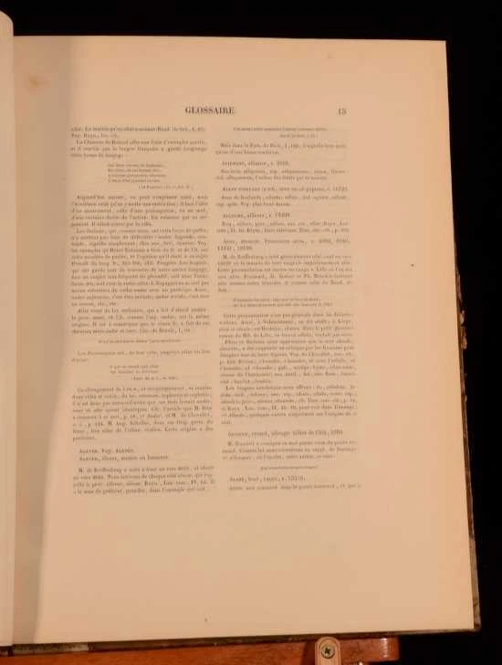 1859 Emile Gachet Glossaire Roman Des Chroniques Rimees 1st Ed Fine Binding H... - Image 4 of 4