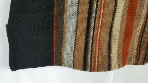 Vintage Wayne Taylor Multicolor Sweater Cap Sleeve Slits Boho size Large - Picture 6 of 12