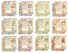 Graphic 45 Flower Market Collection Meaning 12" Cardstock PICK Calendar Month