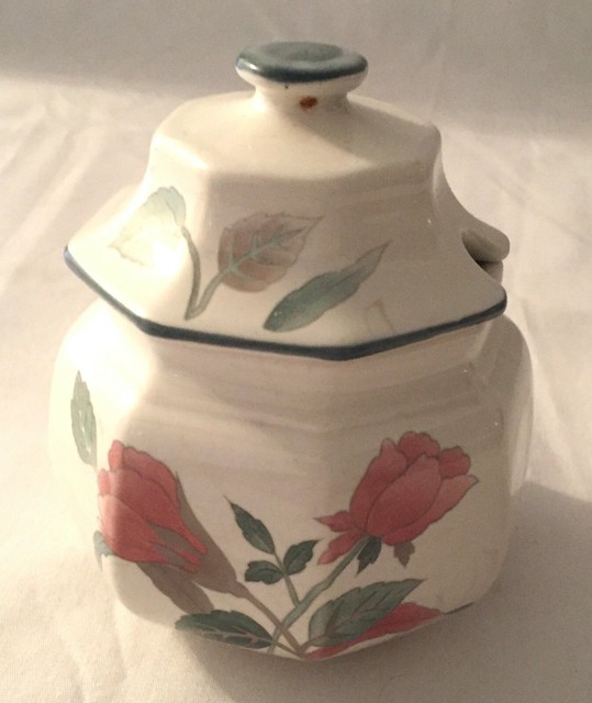 Mikasa Silk Flowers Sugar Bowl with Lid eBay