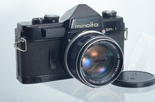 EXCELLENT Minolta SR-1 BLACK EYE LEVEL Film SLR Camera mc Rokkor PF 58mm f1.4 MF