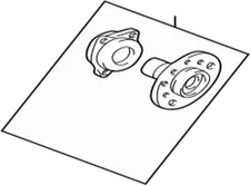 MR334386 Mitsubishi Hub assy, fr wheel MR334386, New Genuine OEM Part