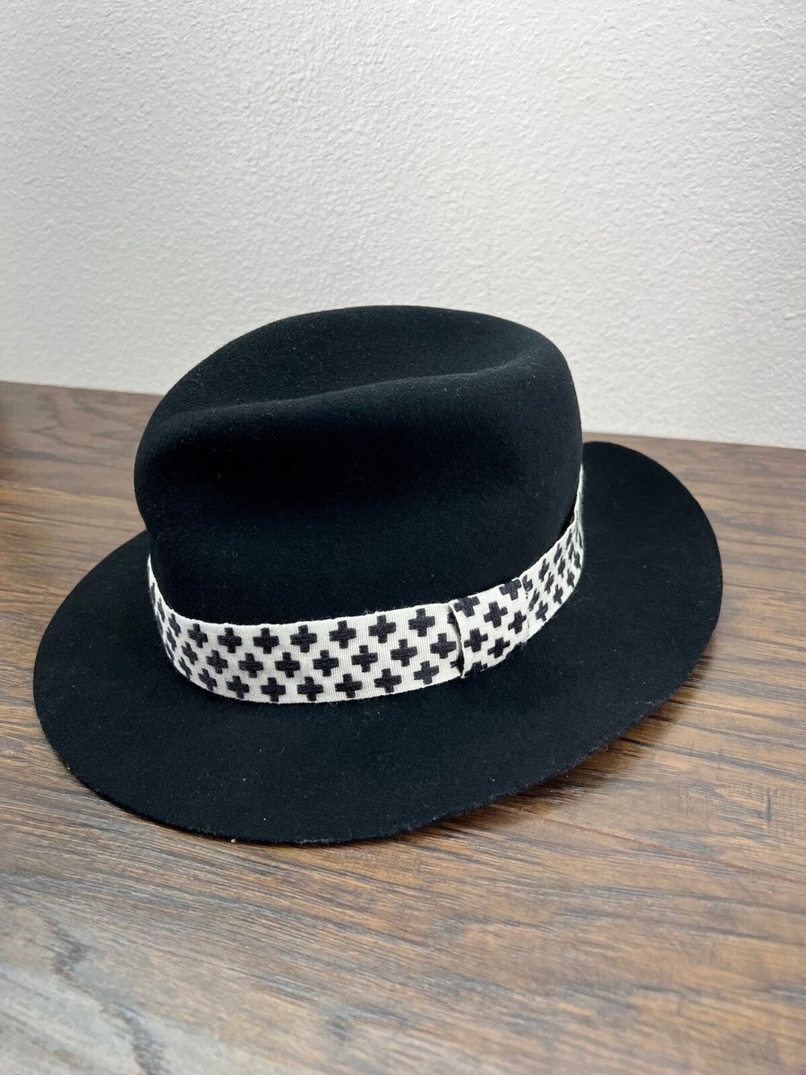 Rag & Bone $195 Abbott Fedora Black White Women display picture 1