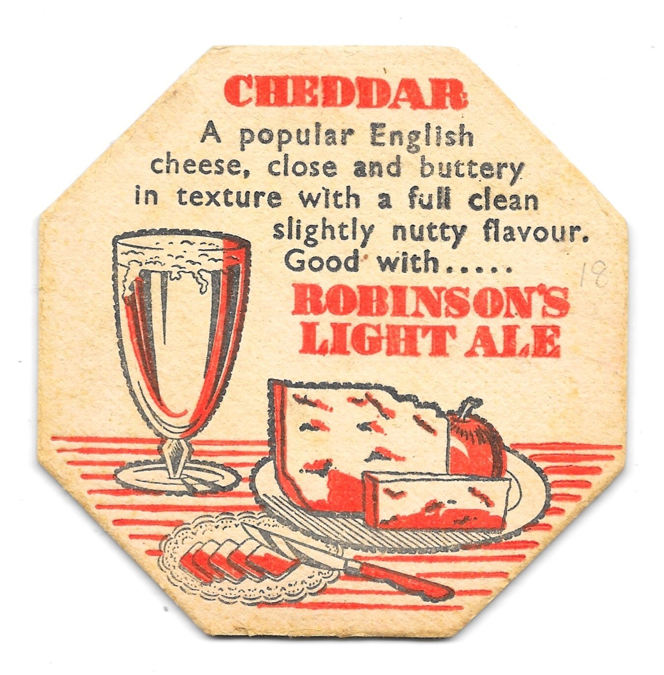 Old ROBINSON'S BREWERY Beermats Cat 18 Stockport Manchester Light Ale