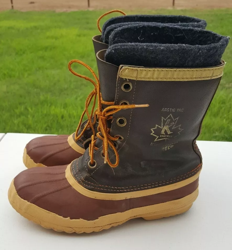 VTG Sorel Arctic Pac Kaufman Canada Brown Snow Duck Boots Men Size