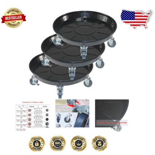 Industrial 14" Rolling Plant Stand with 5 Casters for Indoor & Outdoor Use