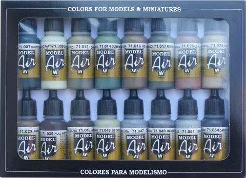 Model Air Set - WWII Allies (x16) Vallejo 71180