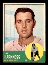 1963 Topps Baseball #436 Tim Harkness VG *e2