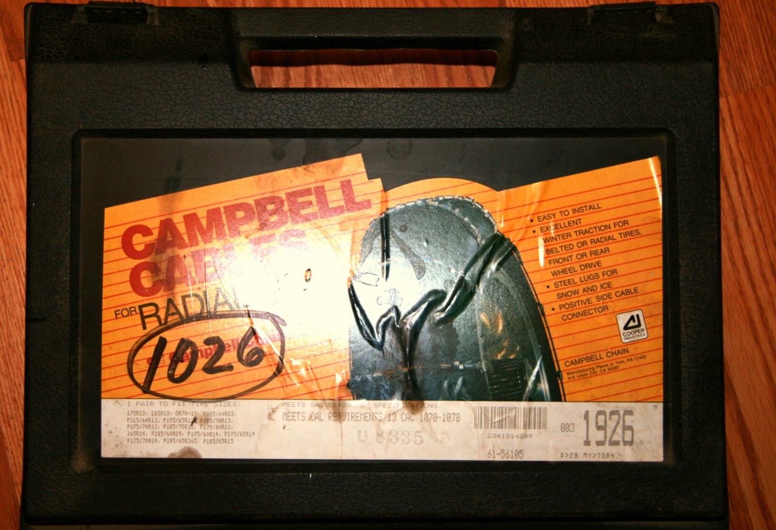 Cable Tire Chains 1926 1026 Fits 13/14 also combine/cut for ATV tractor