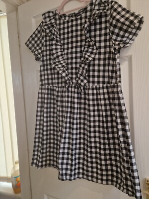 SIZE 12 DAISY STREET ASOS GINGHAM SMOCK DRESS UK