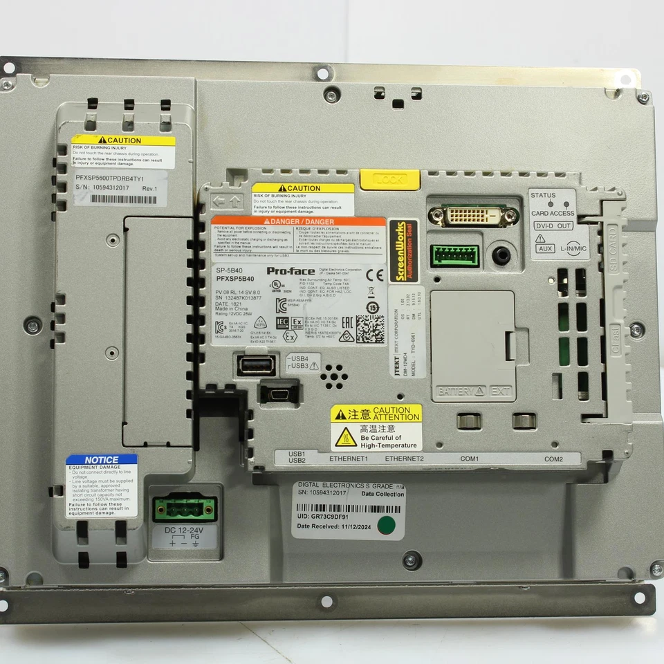 Pro-Face SP-5B40 Touchscreen Panel Intel Atom E680 2GB RAM No Drive/OS 12" AIO - Image 4 of 4