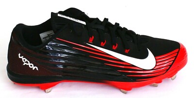 Nike Lunar Vapor Pro Red & Black Low Baseball Softball Metal Cleats Men's 14 NEW