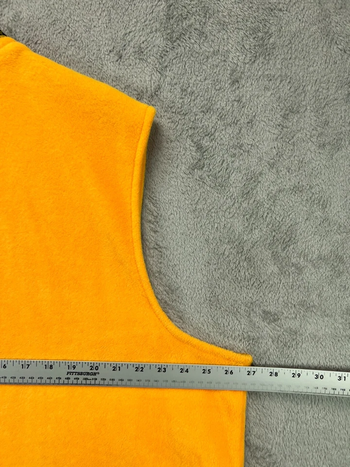 Chaleco Top de Vellón Susan Graver para Mujer Plus 1X Naranja Floral Borde Cremallera Sin Mangas Foto 2 de 4