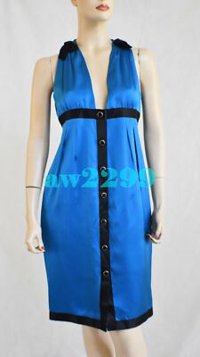 CHANEL 07A MOST WANTED  DRESS  38 BLUE & BLACK NEW
