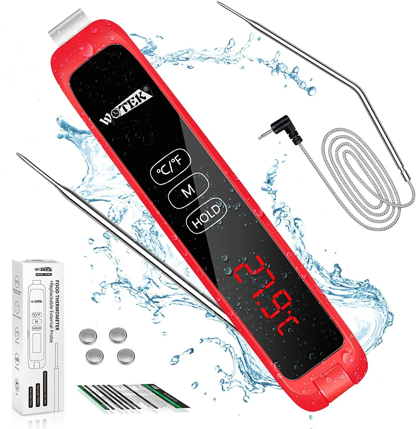 Meat Thermometer Digital Kitchen Cooking Thermometer with Instant Read Dual Prob