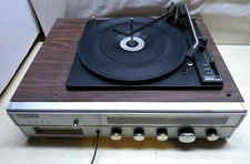Seville FM/AM Radio Receiver 8 Track Player, BSR Record Player Turntable