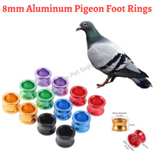 8mm Aluminium Leg Rings Band Foot For Bird Bantam Chicks Quail Pigeon Doves