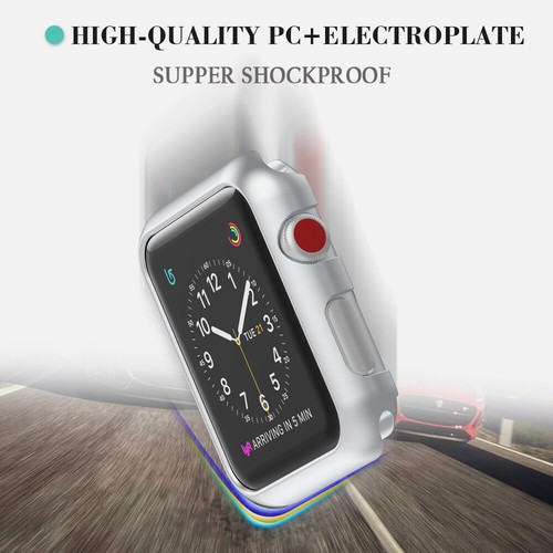 For Apple Watch Series 6 SE 5 4 3 2 1 Bumper Case + Full Cover Screen Protector - Picture 11 of 28