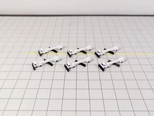 6x White SNOW PLOUGH TRUCKS Aircraft Airport GSE Equipment 1:400 Scale Diorama