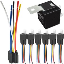 irhapsody 80/60Amp 12V 5-pin Relay Kit, SPDT 12-Volt Automotive Relay with Heavy