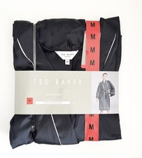 Ted Baker Womens Navy Satin Robe Dressing Gown Kimono Robe Size M New