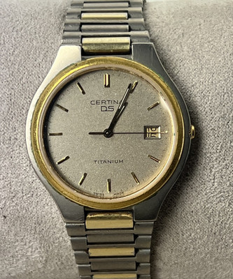 CERTINA DS Titanium, Vintage Herrenuhr, Bicolor, Gold/silber, Designuhr, Swiss