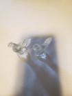 Vintage 2.25" Clear Glass Miniature Rooster Figurines Lot of 2 — photo 4