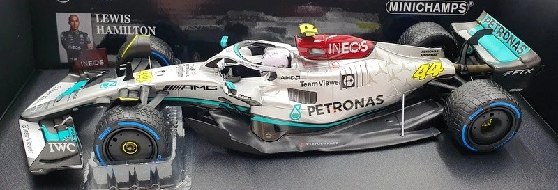 Minichamps 1/18 Scale 110 220744 F1 Mercedes AMG W13 E 2022 Monaco Hamilton #44 - Image 3 of 4