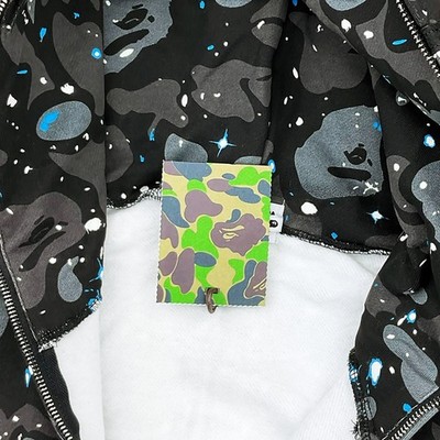 BAPE Space Camo Shark WGM Full Zip Hoodie Black | A Bathing Ape | eBay