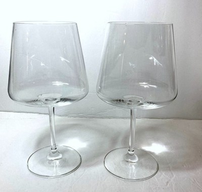 THE CELLAR FLUR BURGUNDY RED WINE GLASS SET OF 2 TRITAN CRYSTAL 8.74''H 23 OZ NIB