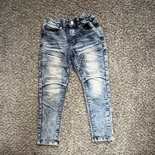 Refinery Republic Acid Wash Jeans Unisex Kids Blue Size 6 Adjustable Waist