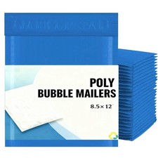 8.5x12 Blue Self Seal Poly Bubble Mailer Padded Envelope, 2 25,50,100,500.1000