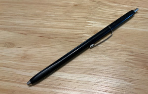 Vintage Black Fisher P84 Retractable Pen Ballpoint Pen Silver